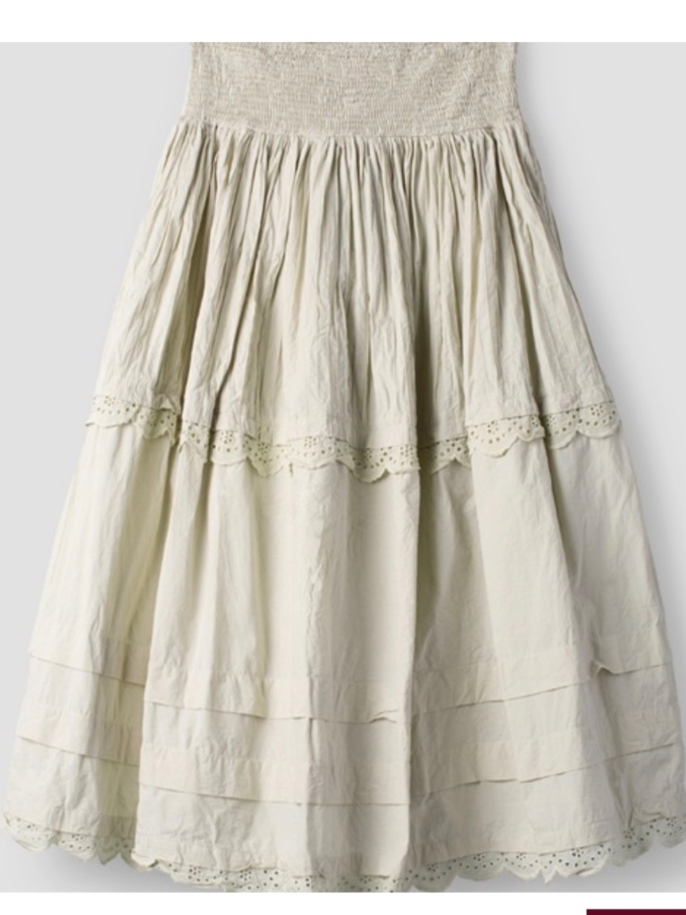 Ewa I Walla, OS, NWT, “Hedvig” Cotton, Soft Mint, Long Smocked Waist Skirt - Picture 8 of 8